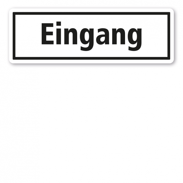 Textschild Eingang 02