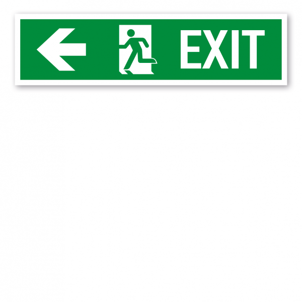 Fluchtwegschild EXIT nach links - ISO 16069