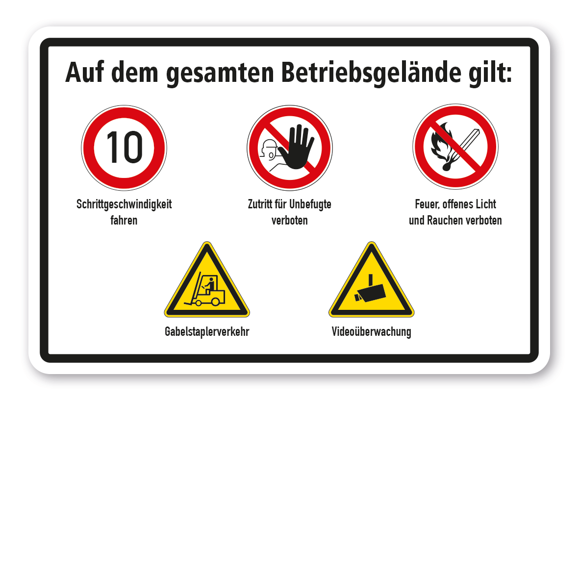 Feuerwehrschild VZ 2441, Rettungsweg für Feuerwehr freihalten