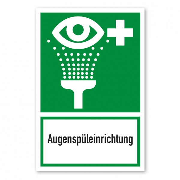 Rettungsschild Augenspüleinrichtung - Kombi - ISO 7010 - E011-K