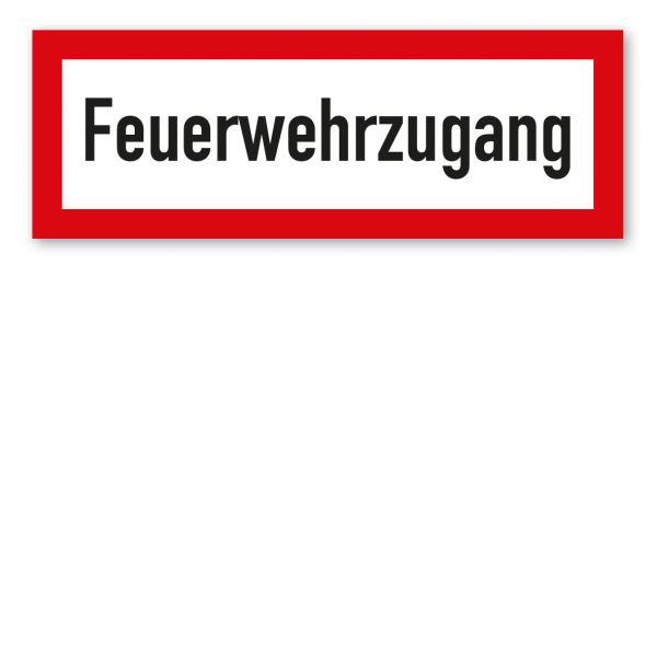 Brandschutzschild Feuerwehrzugang