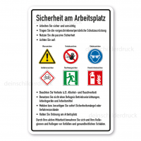 Preview: Sicherheitsschild Sicherheit am Arbeitsplatz Preview: Sicherheitsschild Sicherheit am Arbeitsplatz