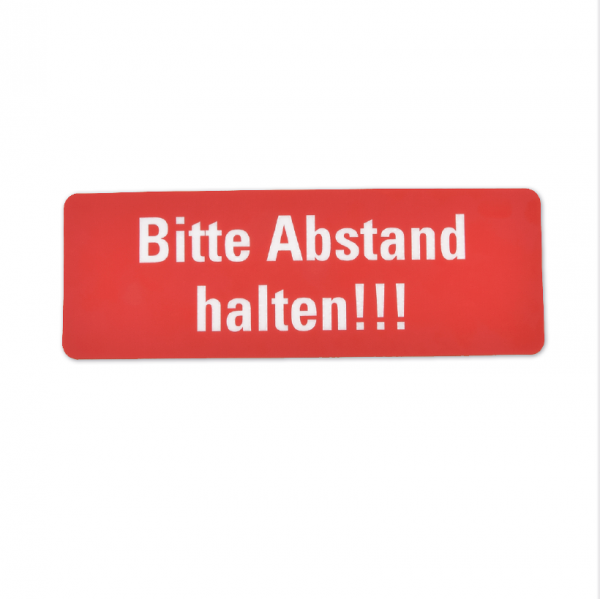 Bodenmarkierung - Bitte Abstand halten - 300 x 100 mm rot