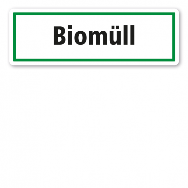 Schild zur Abfallentsorgung - Biomüll - GR