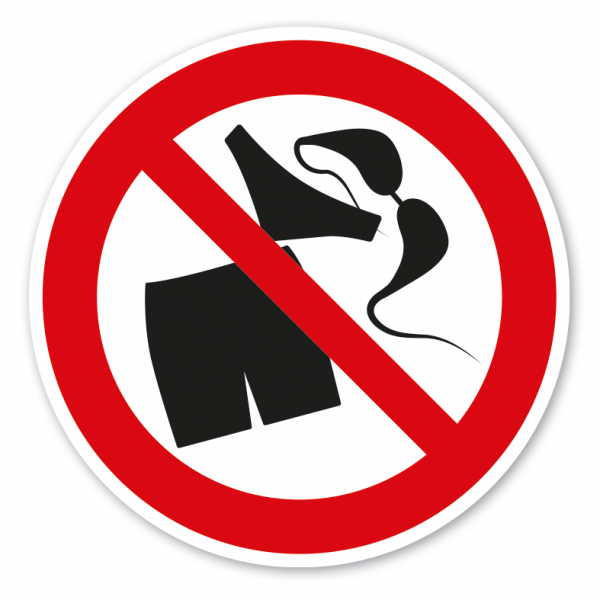 Verbotszeichen FKK - Betreten für Bekleidete verboten