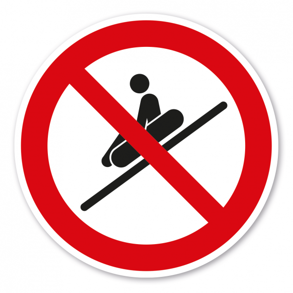 Verbotszeichen Mit Rutschring rutschen ist verboten – Wasserrutschen