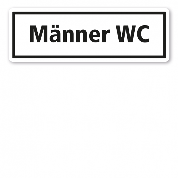 Textschild Männer WC