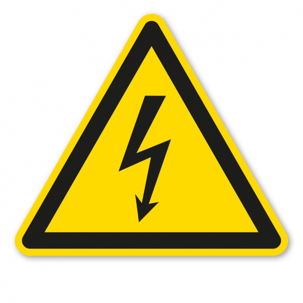 Warnzeichen Warnung vor elektrischer Spannung – ISO 7010 - W012