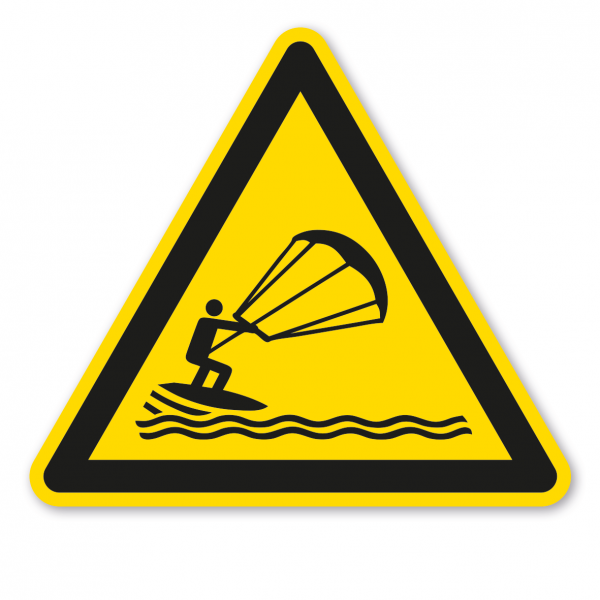 Warnzeichen Warnung vor Kitesurfern – ISO 20712-1 - WSW020