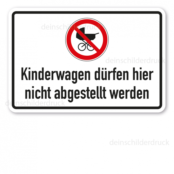 Verbotsschild Kinderwagen dürfen hier nicht abgestellt werden