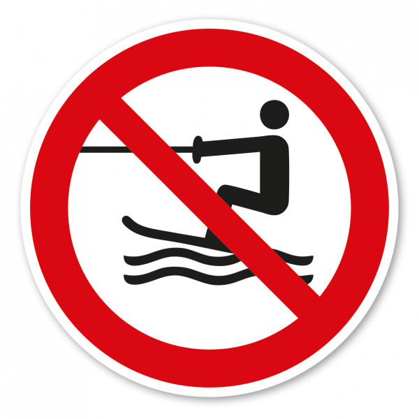 Verbotszeichen Wasserski-Aktivitäten verboten – ISO 20712-1 - WSP011