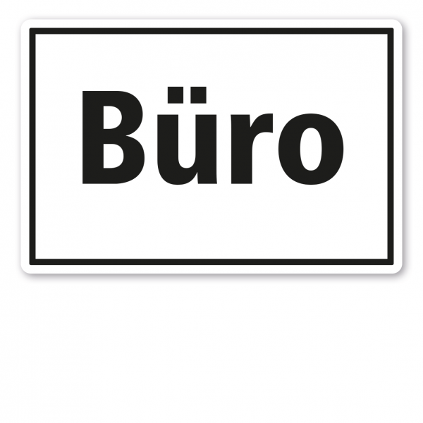 Textschild Büro