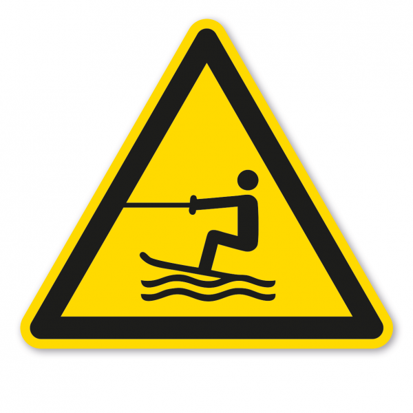 Warnzeichen Warnung vor Wasserski Bereich – ISO 20712-1 - WSW003
