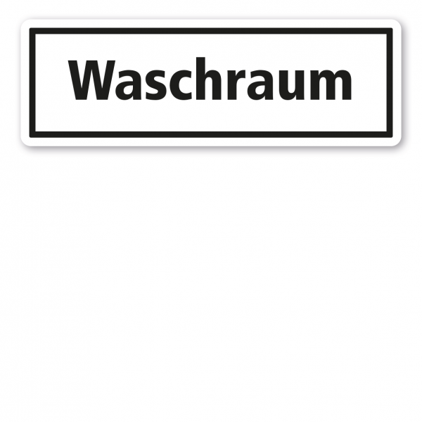 Textschild Waschraum