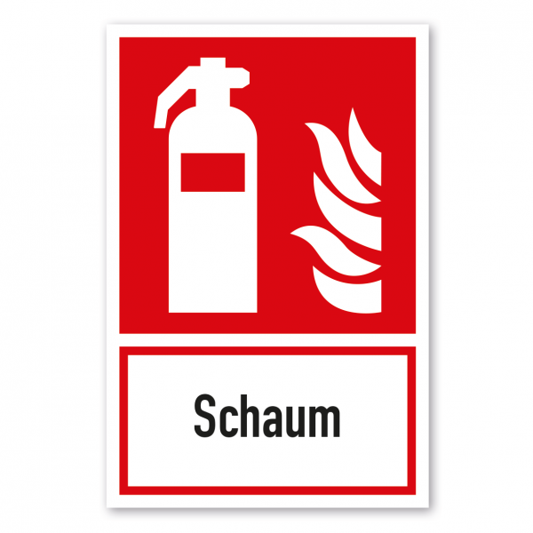 Brandschutzschild Feuerlöscher Schaum - Kombi - ISO 7010 - F001-K-03