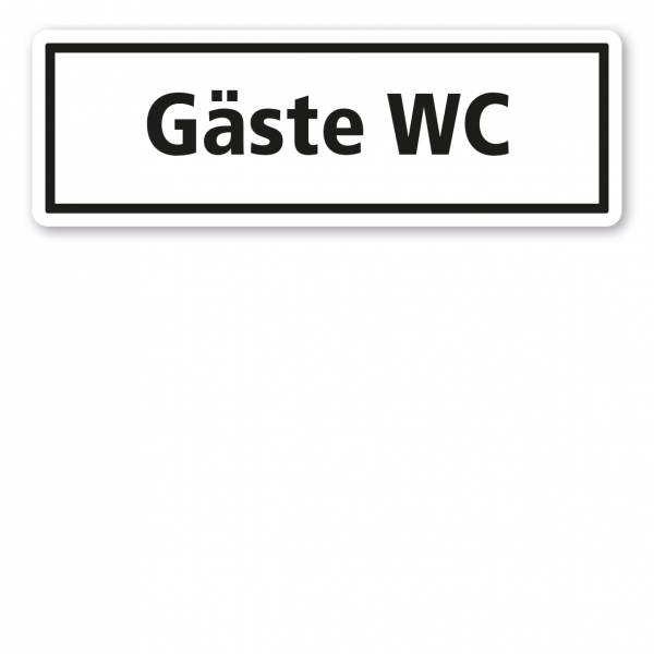 Textschild Gäste WC