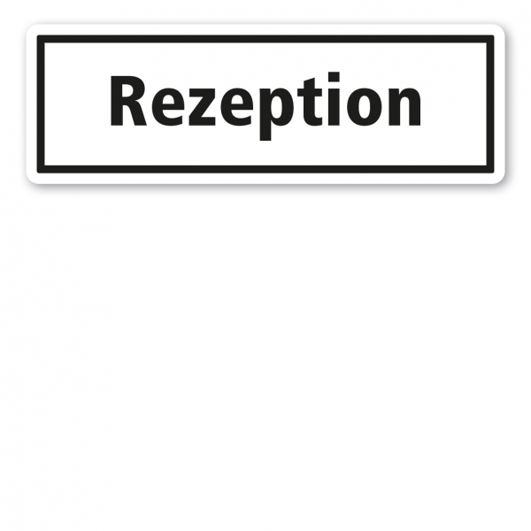 Textschild Rezeption