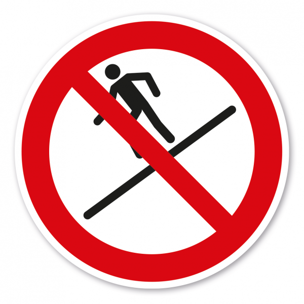 Verbotszeichen Die Rutschbahn runterlaufen ist verboten – Wasserrutschen
