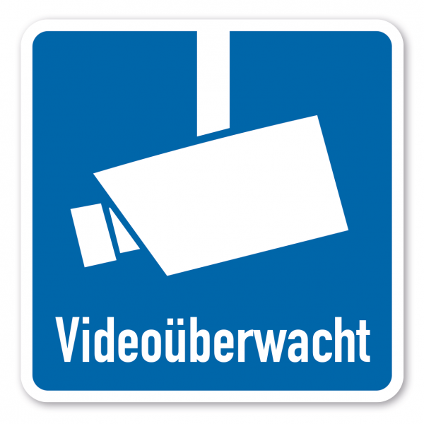 Hinweisschild Videoüberwacht - quadratisch