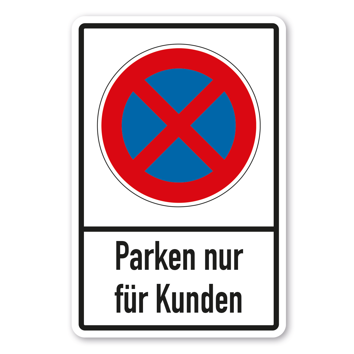 Privat-Parkplatz Parken verboten Parken nur fuer Besucher  290 x 180 x 4 mm 