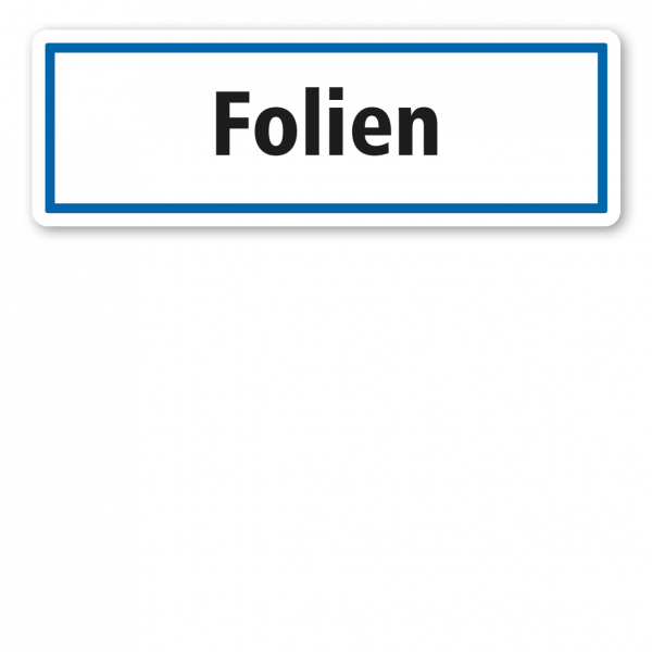 Schild zur Abfallentsorgung - Folien