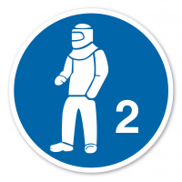 Gebotszeichen Schutzkleidung tragen 2 Gebotszeichen Schutzkleidung tragen 2