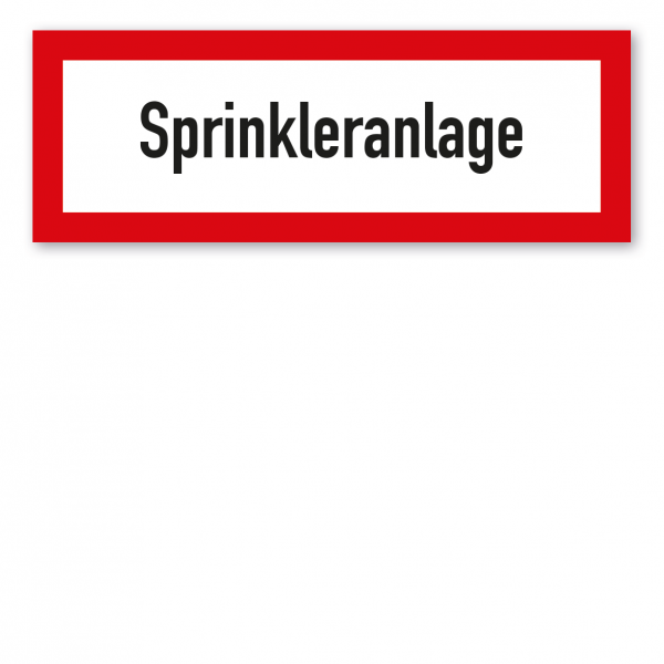 Brandschutzschild Sprinkleranlage