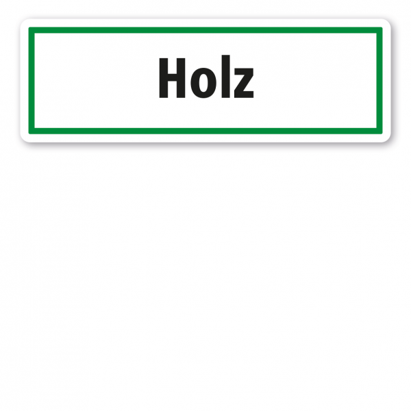 Schild zur Abfallentsorgung - Holz - GR