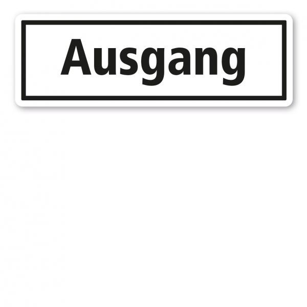 Textschild Ausgang